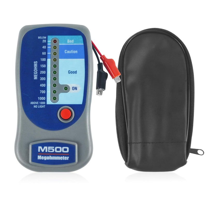 FRIGESWIFT M500 Insulation Tester/Electronic Megohmmeter – 0 to 1000 Megohms, 500V, with Soft Carrying Case - Image 1